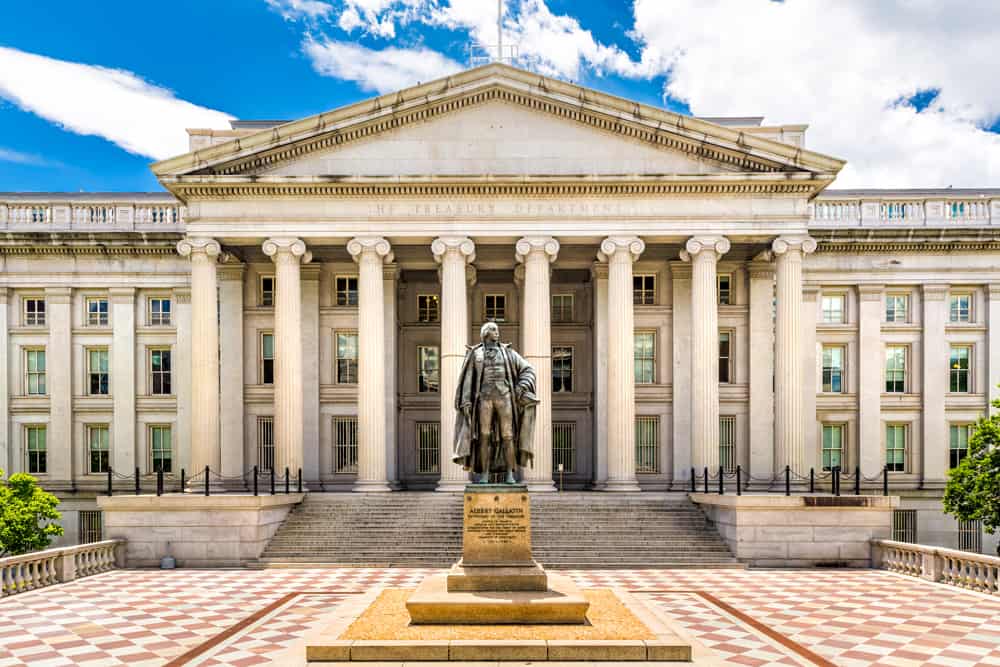 image of US Treasury Building in Washington DC